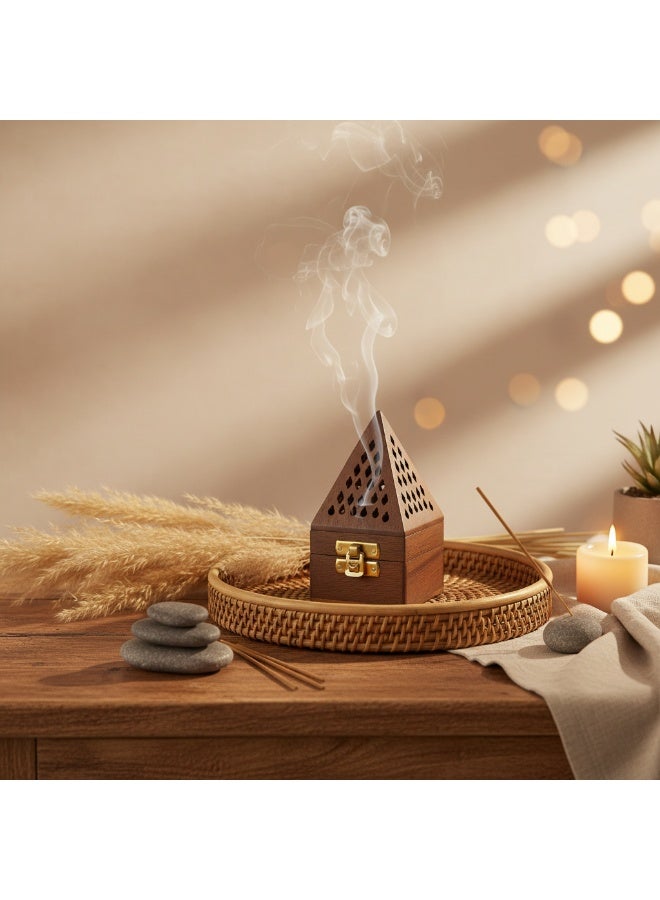 AKDC حامل بخور خشبي 7سم*12سم - Image 2